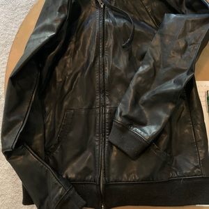 Mother hoodie size small faux leather